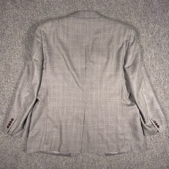 Lauren Ralph Lauren Blazer Silk Wool 48R Gray Two Button Single Vent Suit Jacket - Picture 6 of 13